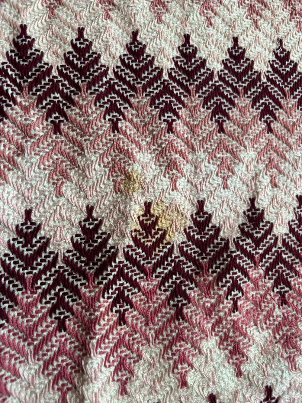 Vintage granny cor Handwoven Pink Chevron Table Runners/mats- Set of 4, 2 sizes